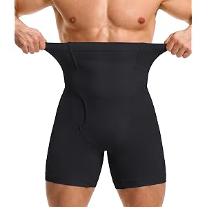 Nebility Mens Shapewear Boxer Briefs - High Waist Tummy Control Underwear