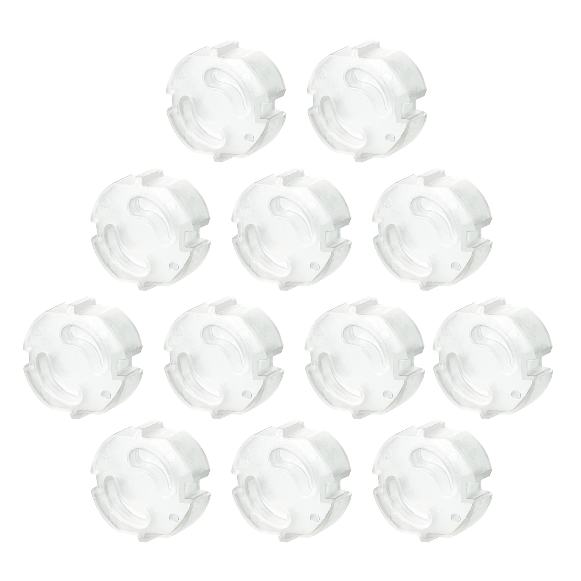 Offgridtec® Pack of 12 Child lock for socket protection, plug-in socket caps, transparent