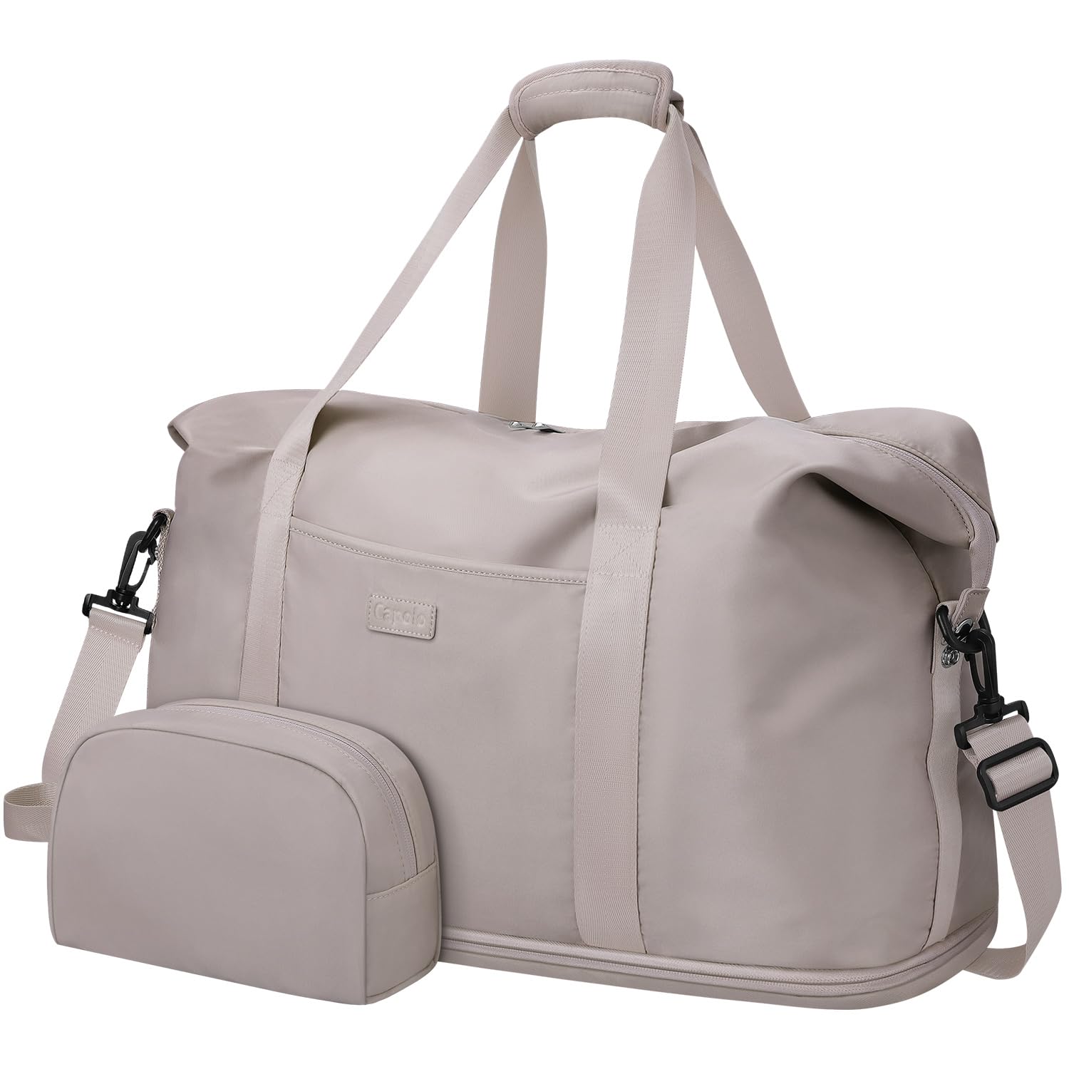 Photo 1 of **Missing toiletry bag**
Expandable Travel Duffle Bag, Waterproof Weekender Overnight Bags for Women Men Hospital Bag for Women Labor Delivery Carry on Bag with Toiletry Bag for Travel Gym Airplanes(Khaki, Large)