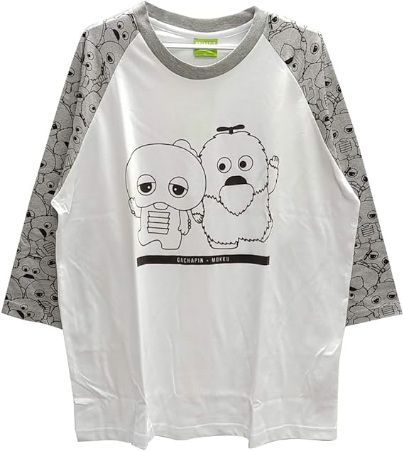 Amazon ガチャピン ムック Tシャツ 4l Xxxl 七分袖 ポンキッキーズ フジテレビキャラ グッズ グレー Gt1302gy Tシャツ カットソー 通販