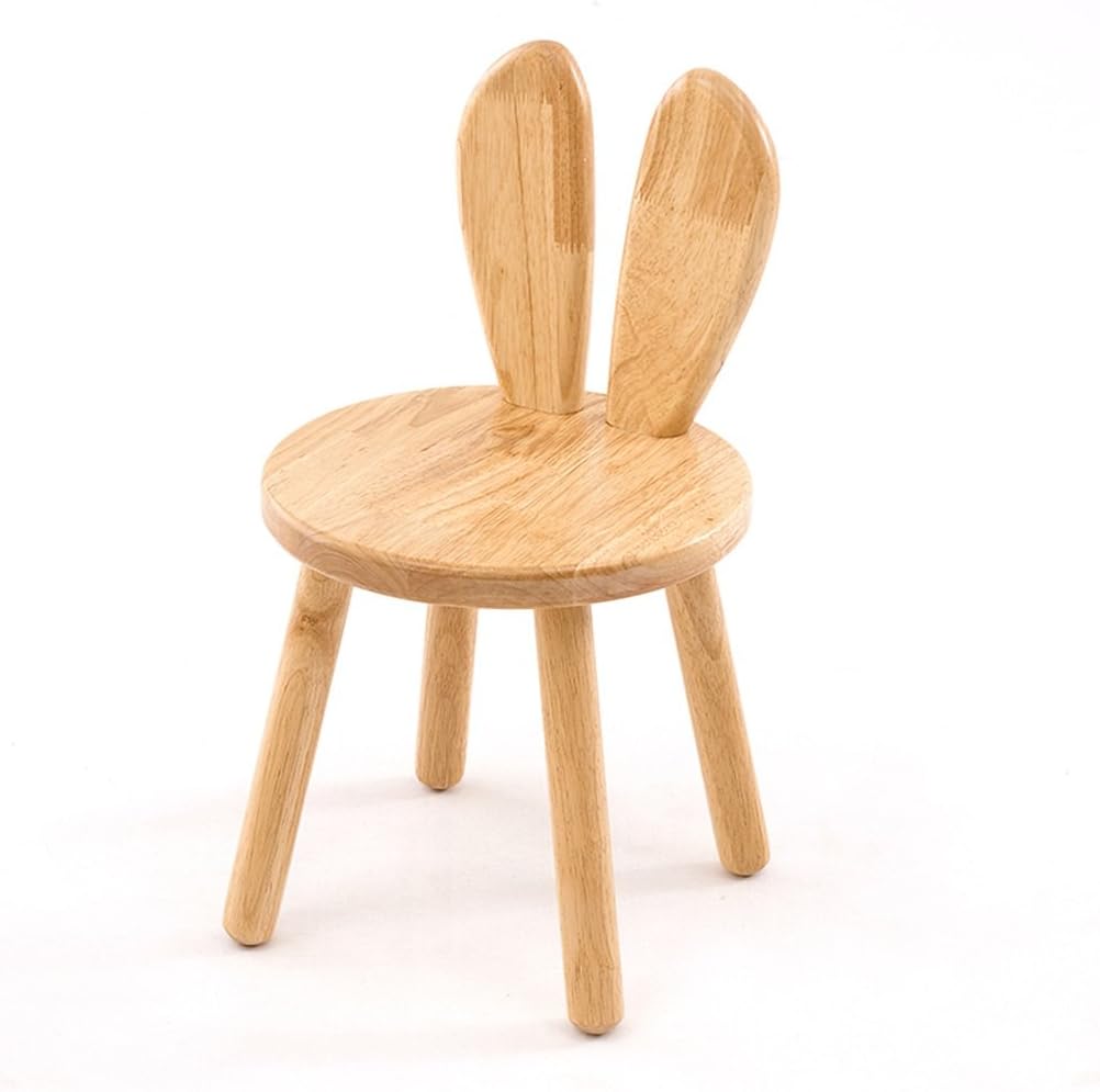 Hongbanlemp Cute Minimalist Creative Children's Rabbit Ears Small Bench, Multi-functional Learning Stool, Color Simple (Size : S)