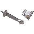 Hardware Essentials by Hillman 852924 Rigid Door Stops with Holder Satin Chrome