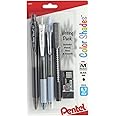 Pentel Color Shades Writing Pack - Black (BLBKALZBPA)