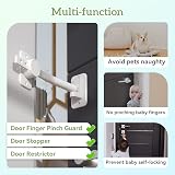 SAFELON Baby Safety Door Finger Pinch Guard White Adjustable Door Latch view 2