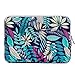 CoolBELL 13.3 Inch Laptop Sleeve Case with Colorful Leaves Pattern Ultrabook Sleeve Bag for Women Men Teens,Blue