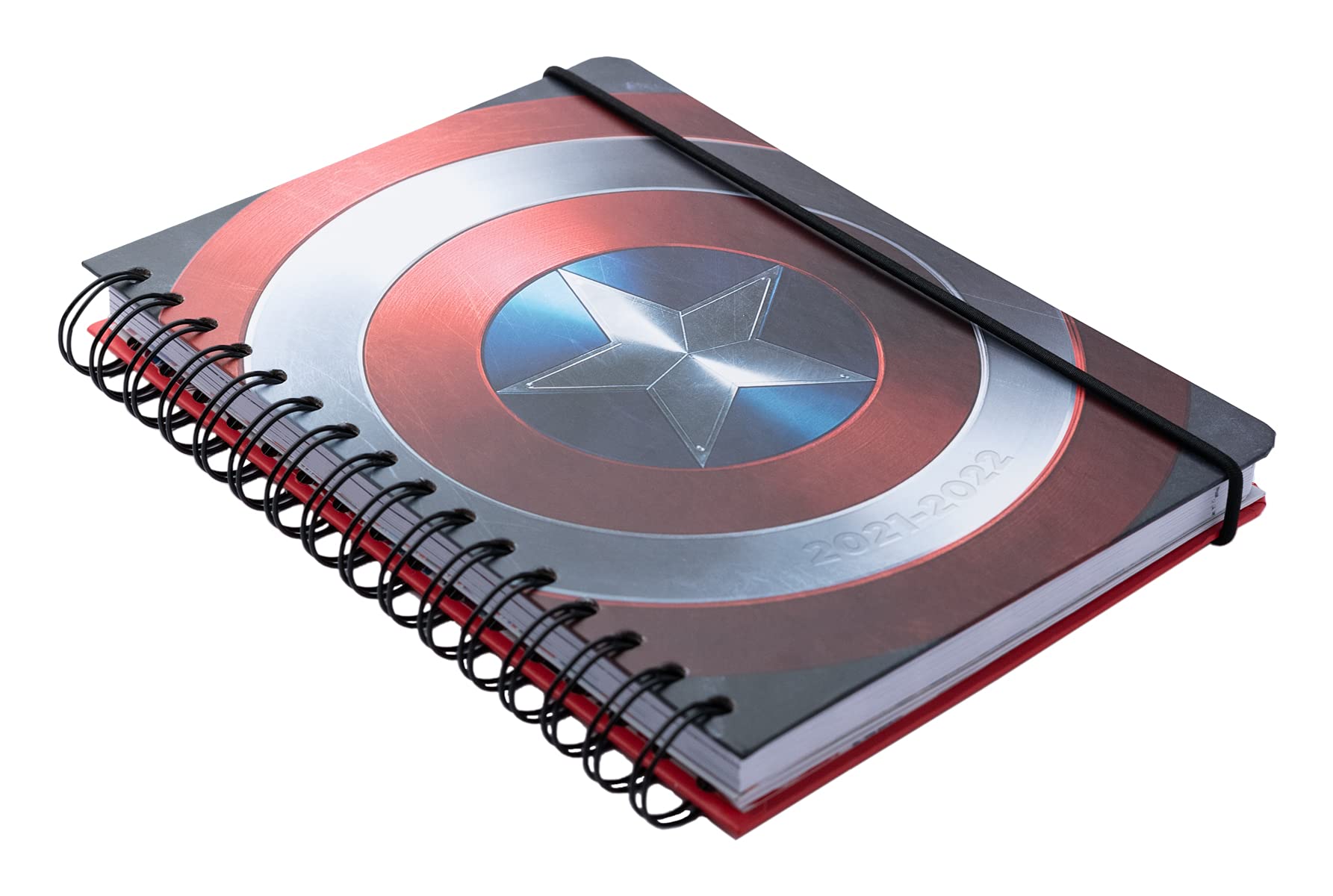 Grupo Erik: Official Marvel Academic Diary 2021-2022 A5 Week To View - 12 Months Mid Year Diary August 2021 - July 2022 - Captain America Shield