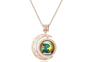 AIIGOU Necklace Cute Gifts for Girls Jewelry Lover Gifts with Moon Pendan