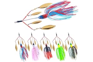 FANGBLUE Metal Fishing Spoons Long Cast Bait Fishing Jigs Set Hard Swimbait Spinner Blade Lures for Bass Trout Pike Freshwater & Saltwater