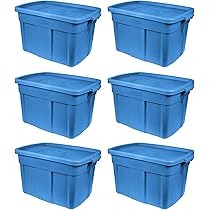 Rubbermaid Roughneck Tote 18 Gal, 6 Pack, Made in USA, Heritage