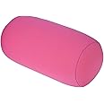 Tomppy Microbead Log Roll Pillow Comfort Mochi Squish Bean Bag Squishy Bolster Tube Cushion Back Head Neck Lumbar Support Sleeping Throw Pillows for Travel Airplane Car Sofa Bed (Pink, 1pc)