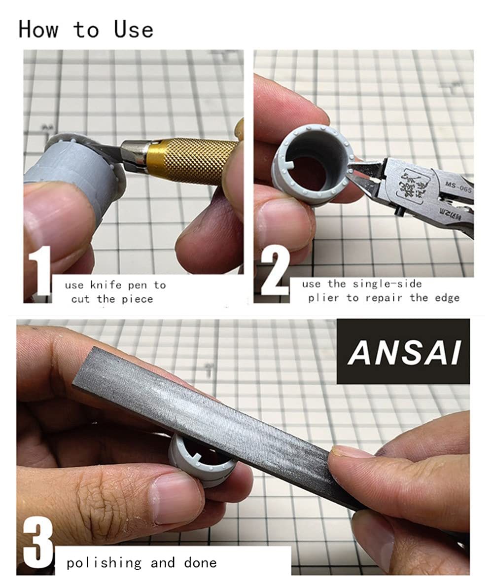 ANSAI Metal Bending Ruler For Modeling DIY – Precision Tool For Bending Etched Chips, Copper Wires, And Thin Materials