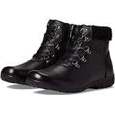 Propet Womens Dasher Round Toe Lace Up Casual Boots Ankle Low Heel 1-2" - Black