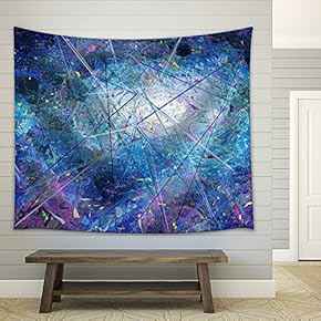 Abstract Canvas, Galaxy - Fabric Wall Tapestry Home Decor - 51x60 inches