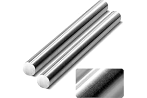 GMOTLSE 304 Stainless Steel Rod, 1" Diameter 12" Length Metal Solid Metal Rods for Metal Creative DIY, Aircraft/Ship/Automotive Model Making, Industrial Manufacturing, etc 2Pcs