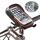Oujin Bike Phone Bag Screen Touch Bicycle Front Frame Waterproof Cycling Top Tube Bag below 6 Inch