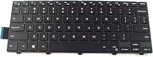 Replacemet Parts for Dell Latitude 3480 14.0 inch US Layout Keyboard with Backlit 021H9J 21H9J