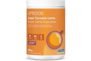 Sproos Super Turmeric Latte | Organic Turmeric + Marine Collagen, MCT Powder, Organic Coconut Milk Powder, Fermented Turmeric