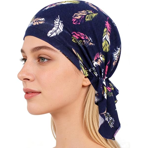 Pre Tied Chemo Head Scarf 3 Packed Beanie Skull Cover Cap for Women