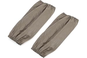 Ruilogod Elastic Cuffs Water Proof Dark Arm Sleeves Cover Pair Khaki