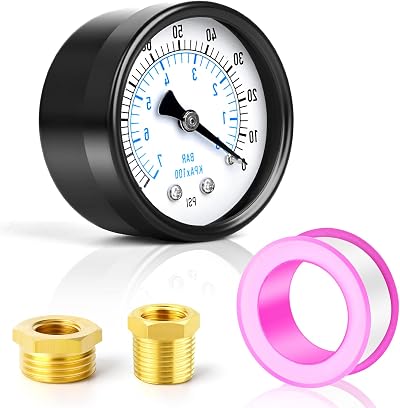 ERGAOBOY 0-6 Bar/0-100 Psi Well Pump Pressure Gauge 2 Inch Dial