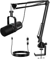 FDUCE SL40+ Dynamic USB/XLR Podcast Microphone Kit with Boom Arm
