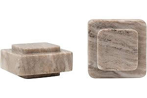 Bloomingville Heavy Duty Marble Bookends, Beige, Set of 2