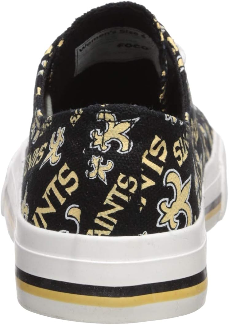 FOCO NFL Womens Low Top Repeat Print Canvas Shoe: New Orleans Saint : Clothing