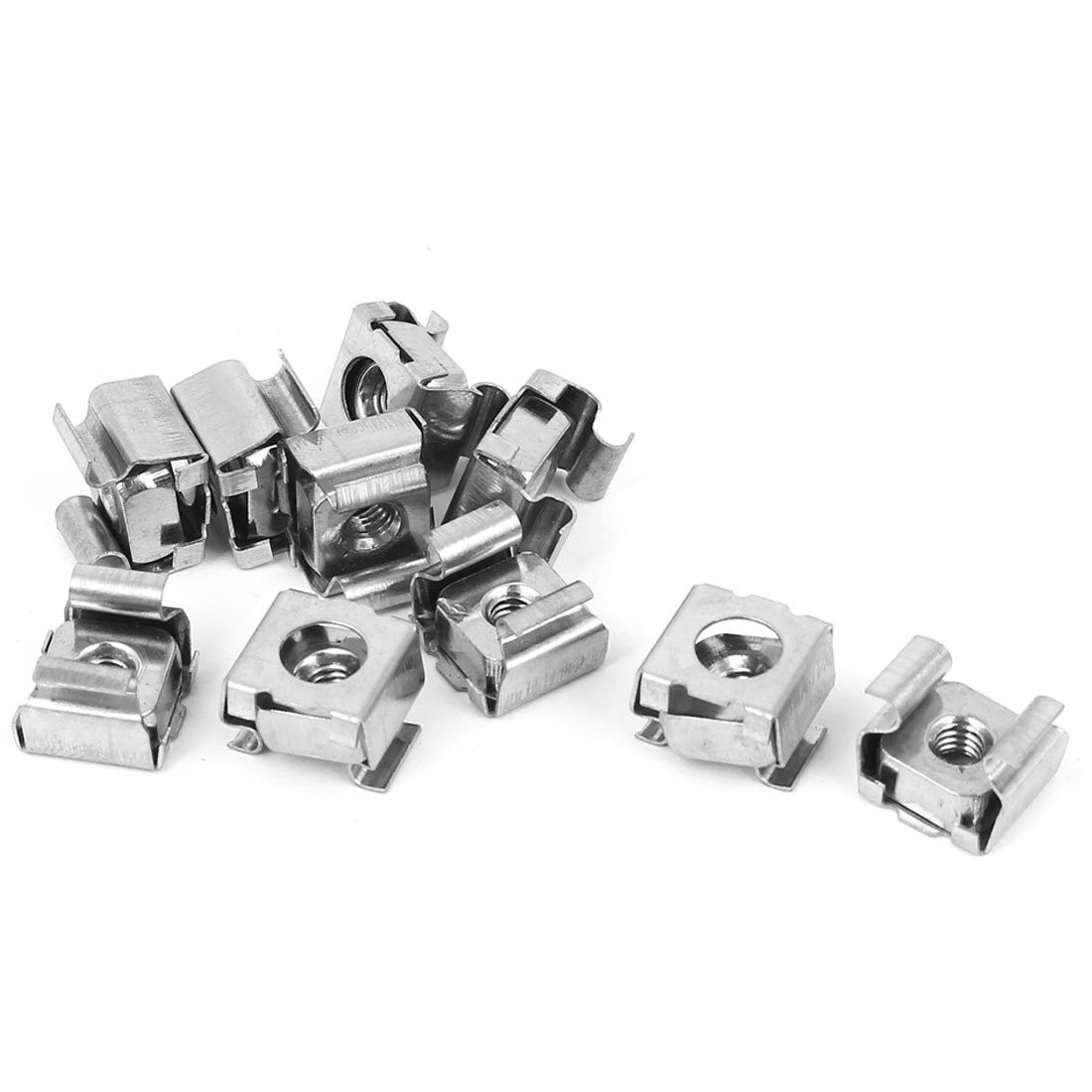 Sourcingmap M4 x 0.7mm Pitch 304 Stainless Steel Cage Floating Nuts 10 Pcs for Server Rack Cabinet