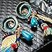 Colorful Bohemia Dangle Earrings Tassel Drop Beaded Ethnic Earrings For Women,Clip On,Green Resin