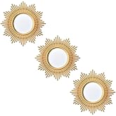 Aeveco Gold Round Wall Mirrors Pack of 3 for Room & Home, Small Circle Mirrors for Modern Decor