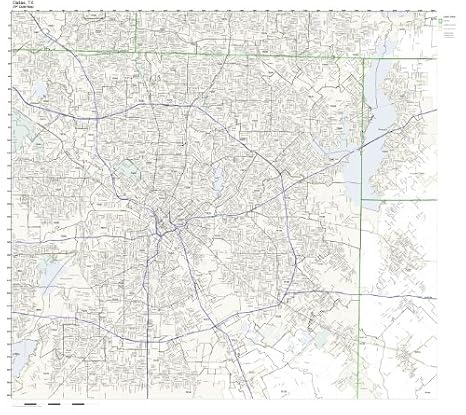 Amazon.com: ZIP Code Wall Map of Dallas, TX ZIP Code Map Not Laminated
