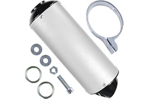 HOLATO 28mm 1.1” Exhaust Silencer Muffler Clamp Gasket for 50cc 70cc 90cc 110cc 125cc TRX90 ATC70 ATC200X TTR110 TTR125 KLX110 Apollo RFZ Coolster Lifa Taotao Dirt Pit Bike ATV Quad Mini Bike Silver
