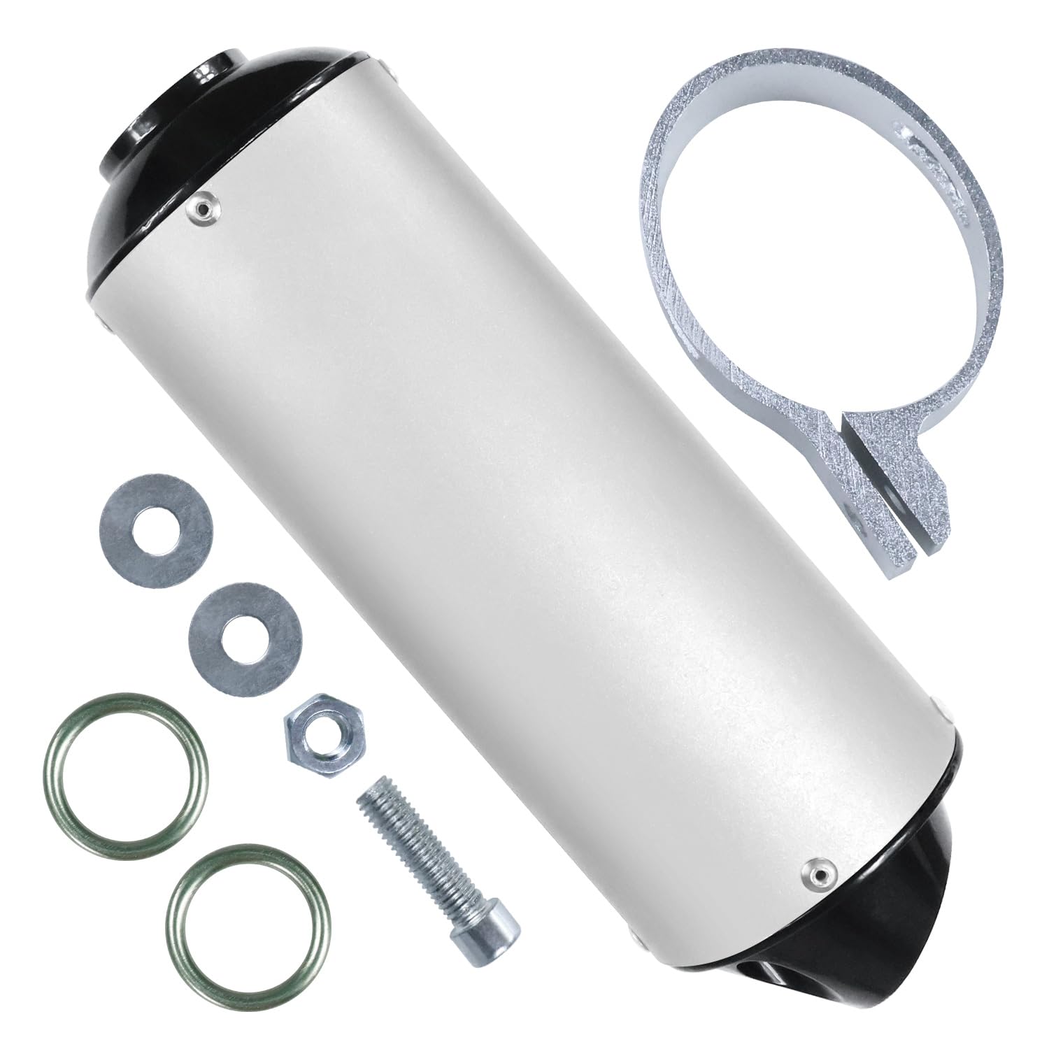Photo 1 of HOLATO 28mm 1.1” Exhaust Silencer Muffler Clamp Gasket for 50cc 70cc 90cc 110cc 125cc TRX90 ATC70 ATC200X TTR110 TTR125 KLX110 Apollo RFZ Coolster Lifa Taotao Dirt Pit Bike ATV Quad Mini Bike Silver