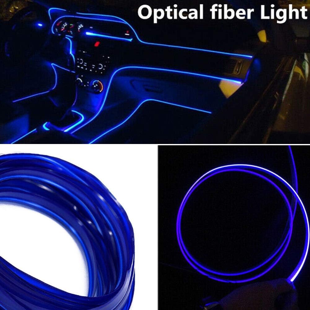 Mioloe Car Fiber Optic Light Car LED Indoor Ambient Light Decorative Fiber Optic Light Strip
