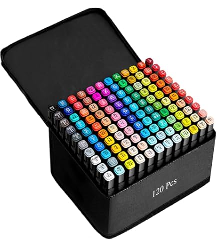 168 Color Professional Art Markers Set - Dual Tip With Portable Case
