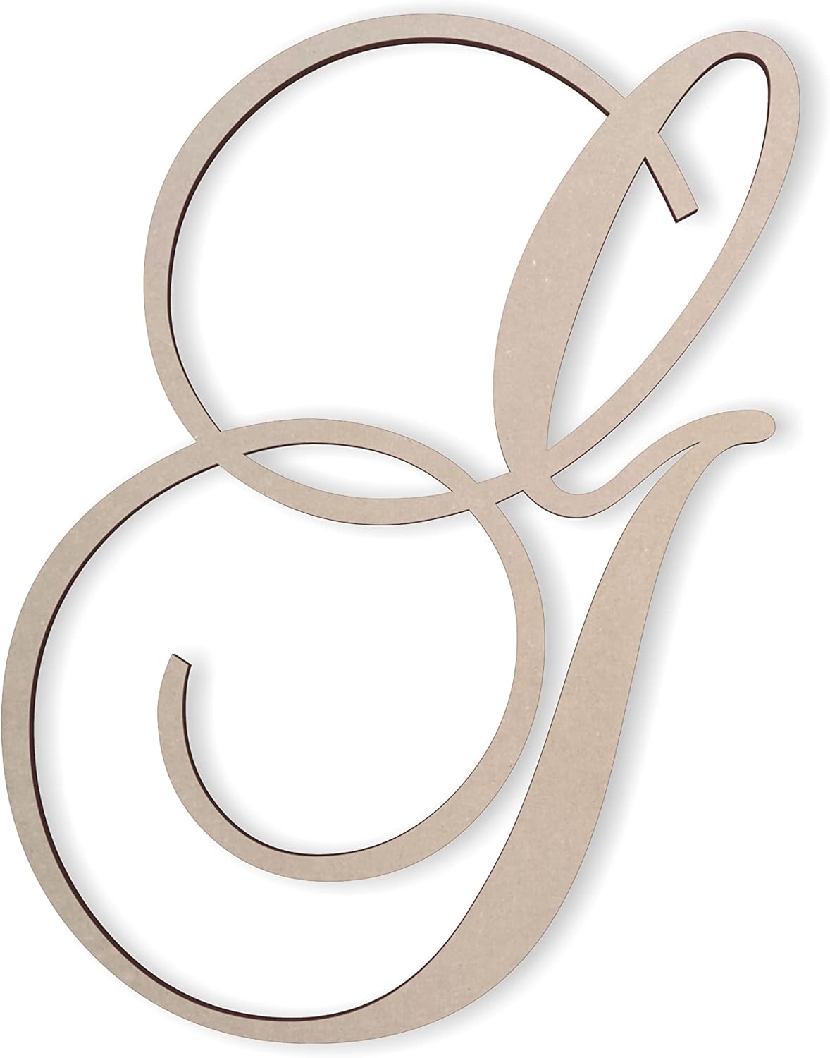 Address Signs - Jess and Jessica Wooden Letter G, Wooden Monogram Wall Hanging, Large Wooden Letters, Cursive Wood Letter