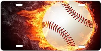 Amazon Co Jp Hvswahpoi 野球ボール ナンバープレートフレーム アルミニウム ノベルティ 自動車 タグ 化粧品 ギフト スポーツ アウトドア