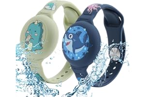 Compatible for AirTag Kids Bracelet, Cute Cartoon Air Tag Wristband Adjustable Hidden Watch Band Air Tag Holder, Anti-Lost So