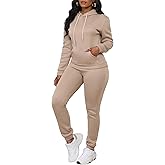 LovelyWholesale Womens Sweatsuits 2 Piece Set Hoodie Sweatshirts and Jogger Sets