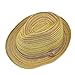 NPLE-Lady Panama Colorful Women Striped Foldable Straw Hat Beach Summer Sun