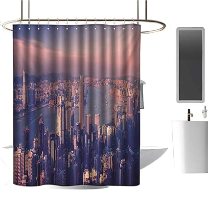 Amazon Com Qenuan Shower Curtain City Dreamy View Of Chinese City
