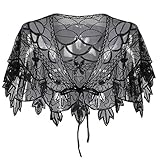 Kayamiya Women's Evening Shawl Beaded Sequin Deco Wedding Wraps