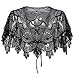 Kayamiya Women's Evening Shawl Beaded Sequin Deco Wedding Wraps