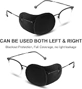 YUXIANLB 4 Pcs Eye Patches for Adults Kids Right Left Eye Patch Velvet Black view 5