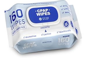OMOTIYA CPAP Mask Wipes, 160 Count Super Jumbo Pack, FSA/HSA Eligible, Extra Large & Moist, Unscented, Lint Free, Alcohol Free, Cleansing-Safe, Cleaning Wipes for Mask, CPAP Machine & Supplies, 1-Pack