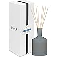 LAFCO New York Classic Reed Diffuser, Sea & Dune - 6 oz - Up to 3 Months Fragrance Life - Reusable Glass Vessel - Natural Wood Reeds - Made in The USA