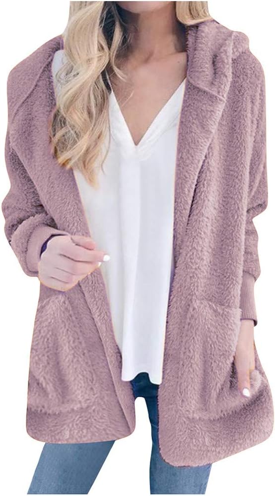 Cardigan Jacket Women Blouses Sweaters New Cardigans Solid Color Coats Plush Hooded Hoodies Fashion Coat Female Tops