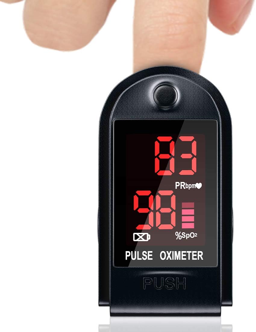 Pulse Oximeter, Sp02 Pulse Oximeter Fingertip, Blood Oxygen Saturation Monitor Finger, Heart Rate Monitor