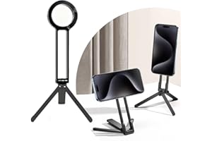 FUCINMTO Magnetic Pocket Phone Tripod Foldable for iPhone 16/15/14/13/12 Plus Pro Max Series, Aluminium Smartphone Mini Porta