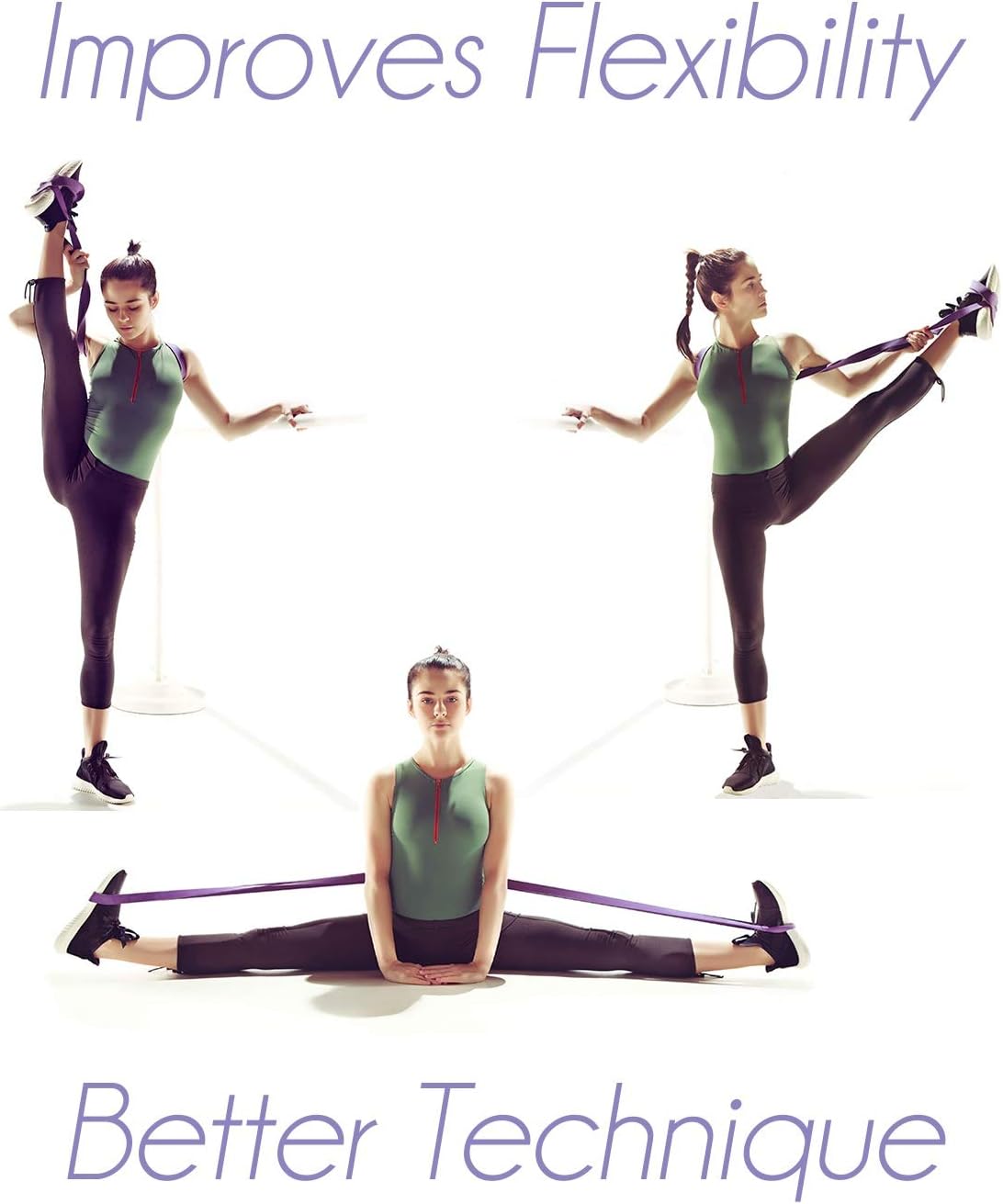TTolbi Dance Equipment : Stretch Bands for Dancers and Ballet | Dance Stretch Bands for Flexibility, Mobility and Strength | Dance Stuff | Gymnastics Stuff | Dance Accesories : Sports & Outdoors